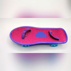 Build A Bear Pink Purple Glitter Skateboard BAB